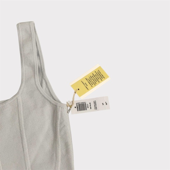 Aritzia Wilfred Natalie Top | Frozen Grey | Small | NWT | Minimalist Crop Knit - Picture 5 of 6